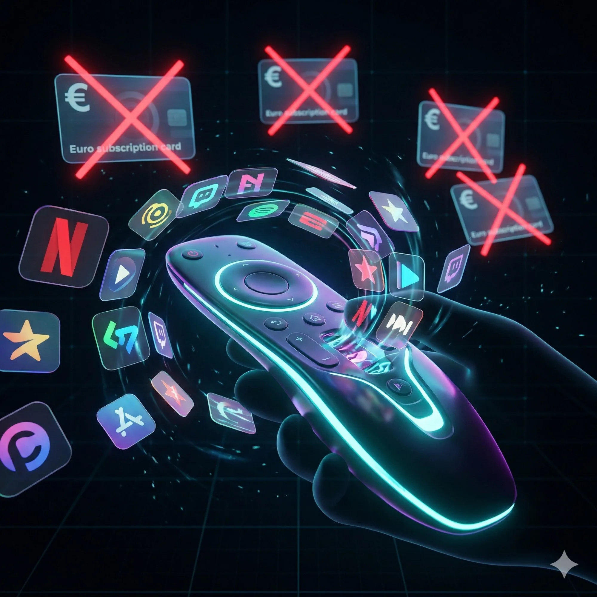 IPTV substituir Netflix Disney Plus streaming VOD com comando remoto